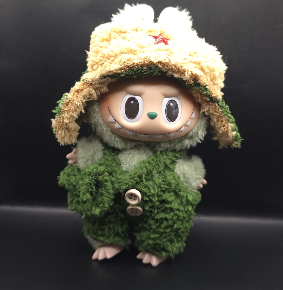 Labubu Clothes - Green Plush Outfit